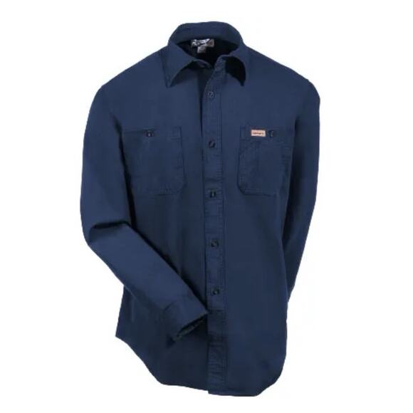 Carhartt Men's Trade Navy Blue Work Canvas Long Sleeve Work Shirt Size XL - Picture 1 of 9